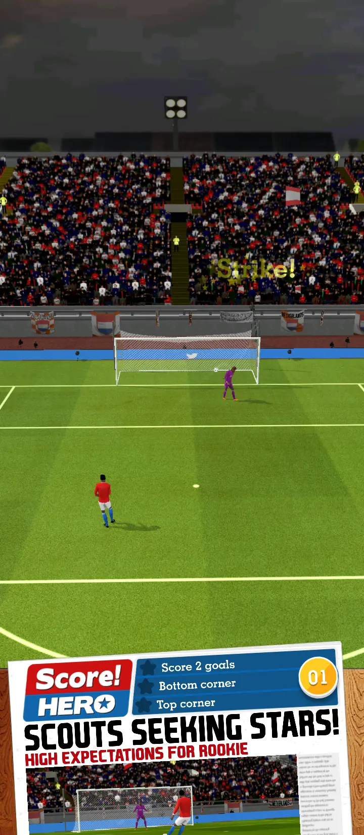 score hero mod apk first mission complete screenshot
